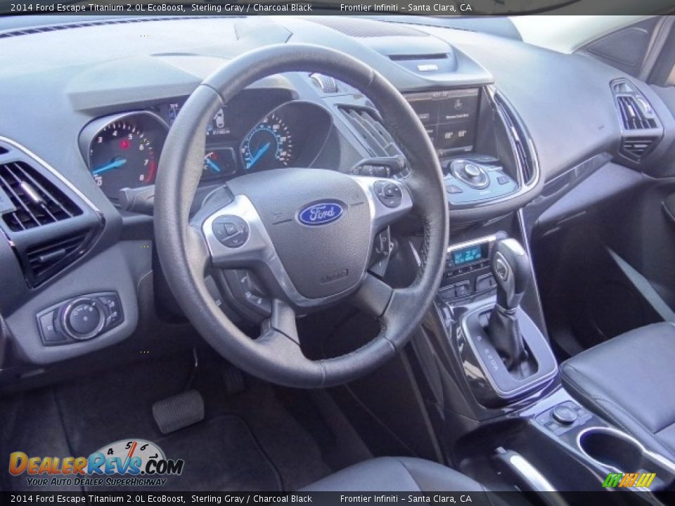 2014 Ford Escape Titanium 2.0L EcoBoost Sterling Gray / Charcoal Black Photo #19