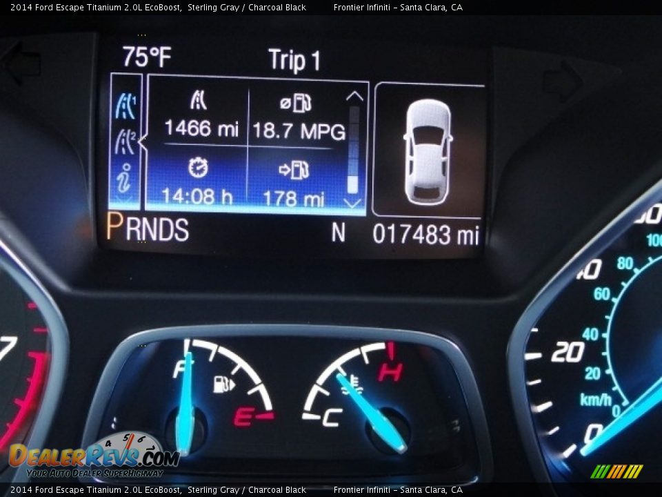 2014 Ford Escape Titanium 2.0L EcoBoost Sterling Gray / Charcoal Black Photo #20