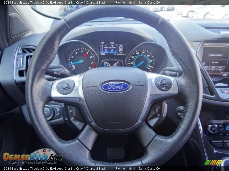 2014 Ford Escape Titanium 2.0L EcoBoost Sterling Gray / Charcoal Black Photo #25
