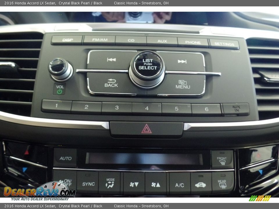 2016 Honda Accord LX Sedan Crystal Black Pearl / Black Photo #12