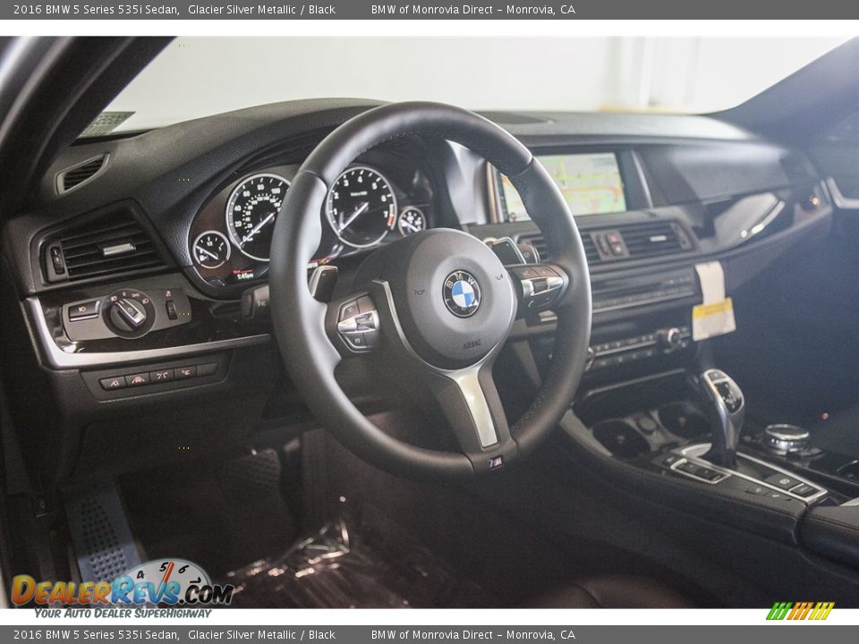 2016 BMW 5 Series 535i Sedan Glacier Silver Metallic / Black Photo #7
