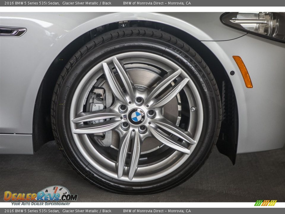 2016 BMW 5 Series 535i Sedan Glacier Silver Metallic / Black Photo #10