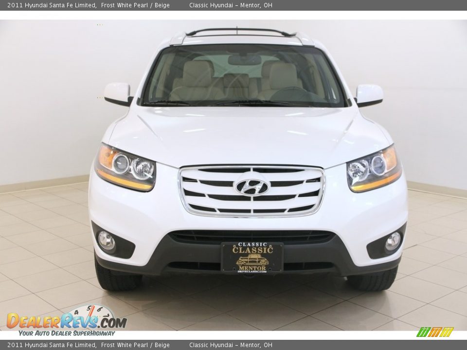 2011 Hyundai Santa Fe Limited Frost White Pearl / Beige Photo #2