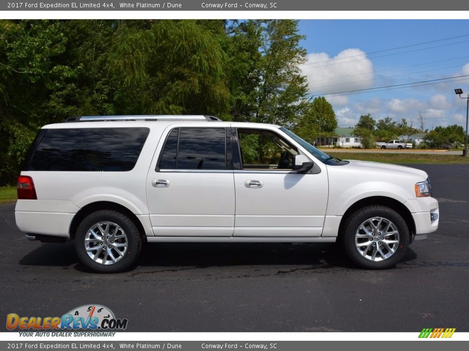 White Platinum 2017 Ford Expedition EL Limited 4x4 Photo #2