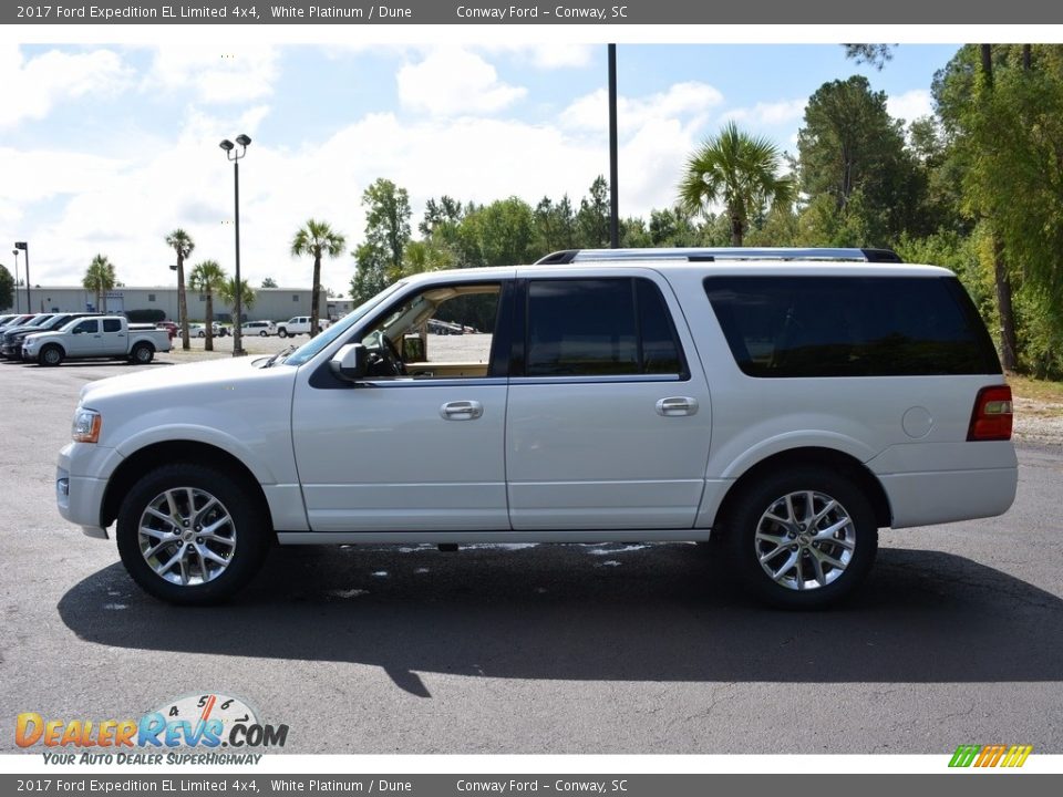 2017 Ford Expedition EL Limited 4x4 White Platinum / Dune Photo #14