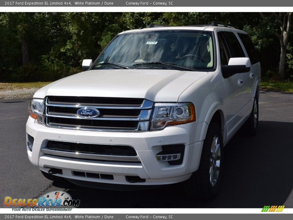 2017 Ford Expedition EL Limited 4x4 White Platinum / Dune Photo #15