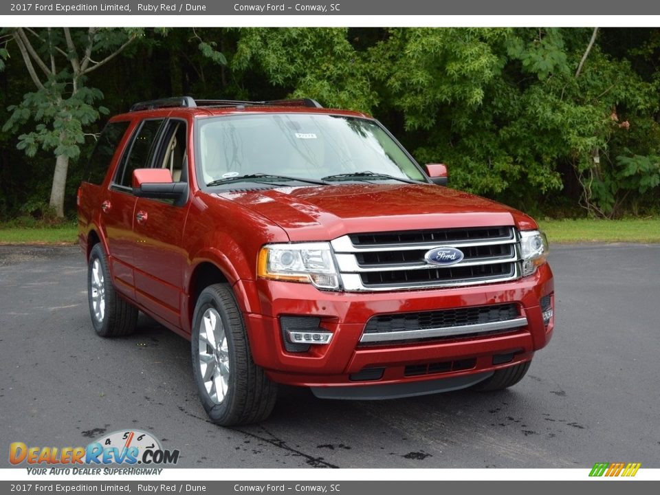 2017 Ford Expedition Limited Ruby Red / Dune Photo #1