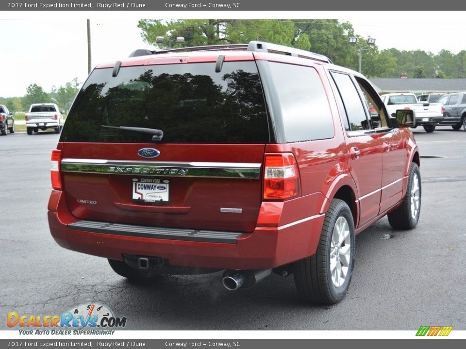 2017 Ford Expedition Limited Ruby Red / Dune Photo #3