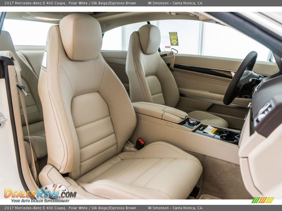 Silk Beige/Espresso Brown Interior - 2017 Mercedes-Benz E 400 Coupe Photo #2