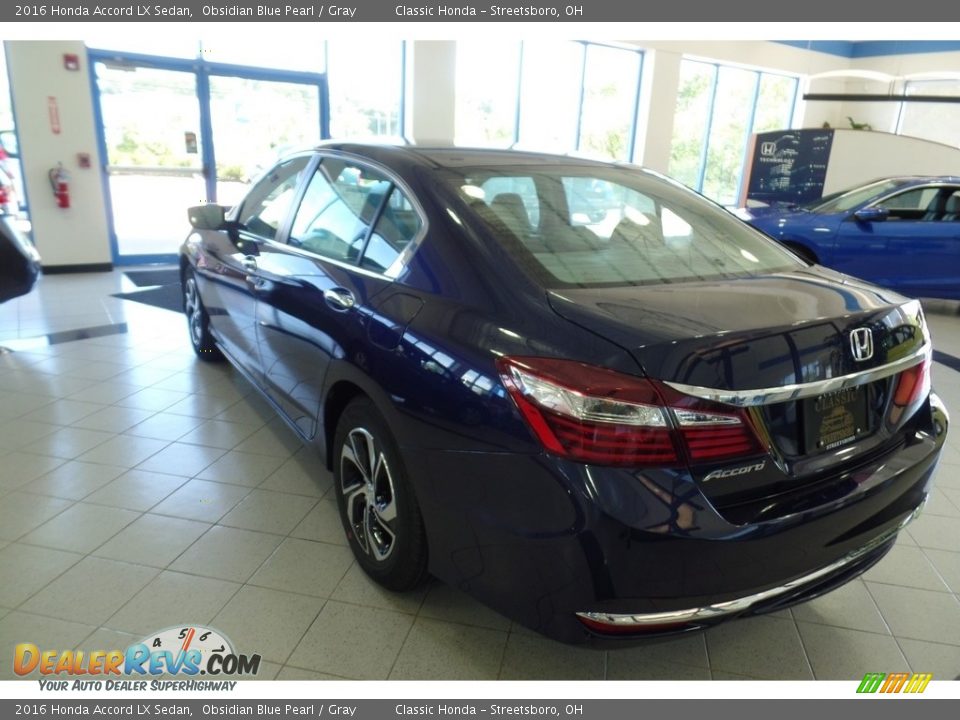 2016 Honda Accord LX Sedan Obsidian Blue Pearl / Gray Photo #2