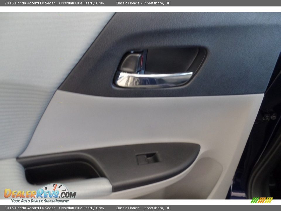 2016 Honda Accord LX Sedan Obsidian Blue Pearl / Gray Photo #8