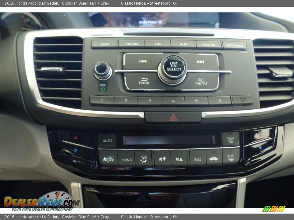 2016 Honda Accord LX Sedan Obsidian Blue Pearl / Gray Photo #11
