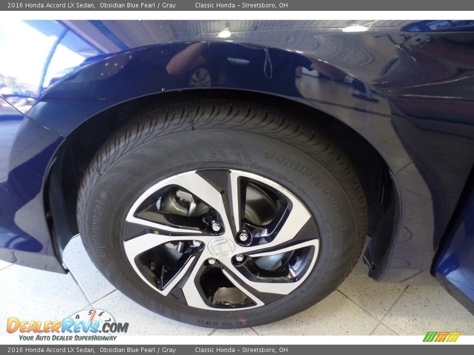 2016 Honda Accord LX Sedan Obsidian Blue Pearl / Gray Photo #14