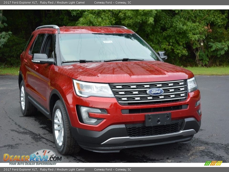 2017 Ford Explorer XLT Ruby Red / Medium Light Camel Photo #1