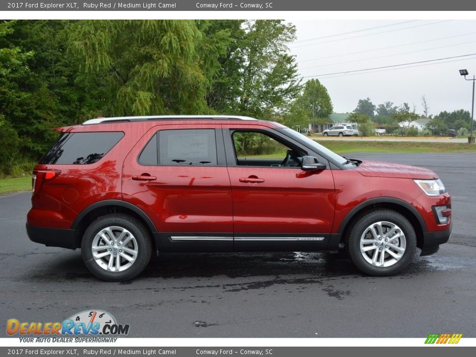 2017 Ford Explorer XLT Ruby Red / Medium Light Camel Photo #2