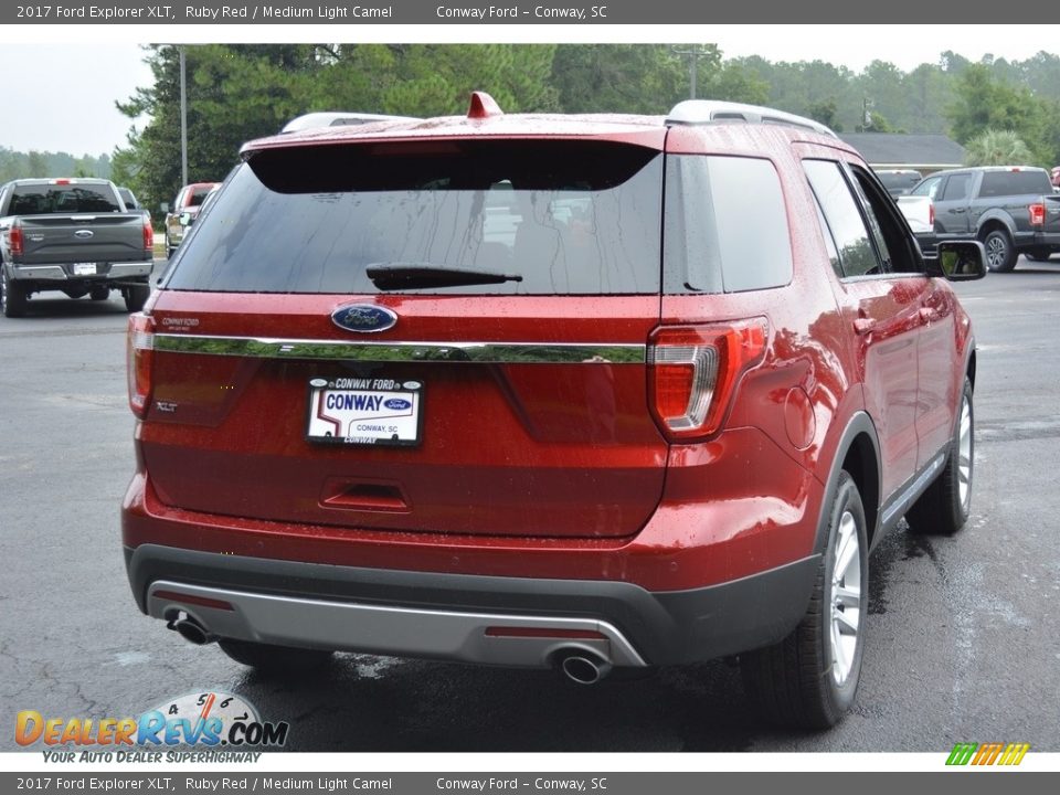 2017 Ford Explorer XLT Ruby Red / Medium Light Camel Photo #3