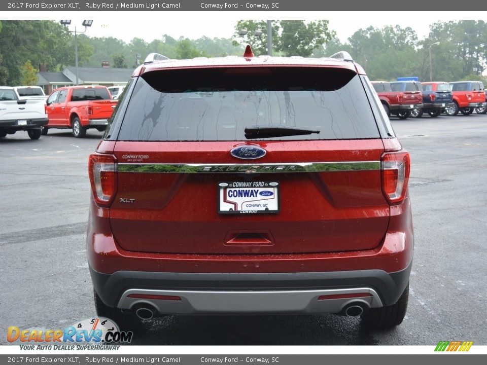 2017 Ford Explorer XLT Ruby Red / Medium Light Camel Photo #4