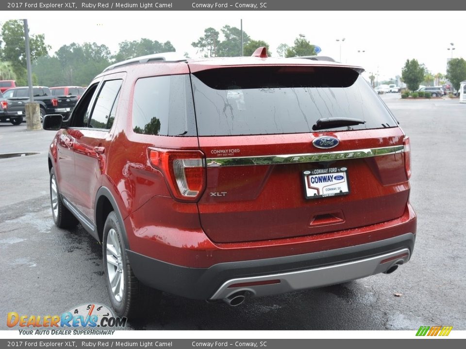 2017 Ford Explorer XLT Ruby Red / Medium Light Camel Photo #13