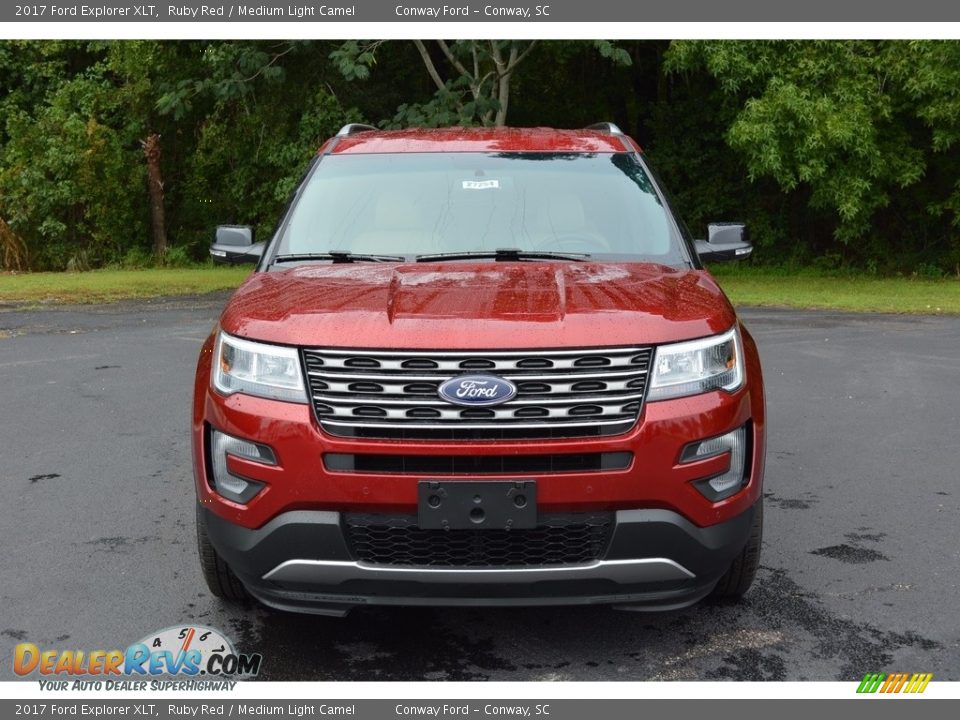 2017 Ford Explorer XLT Ruby Red / Medium Light Camel Photo #16