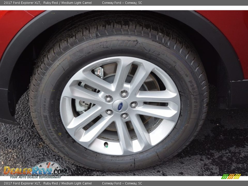 2017 Ford Explorer XLT Ruby Red / Medium Light Camel Photo #21
