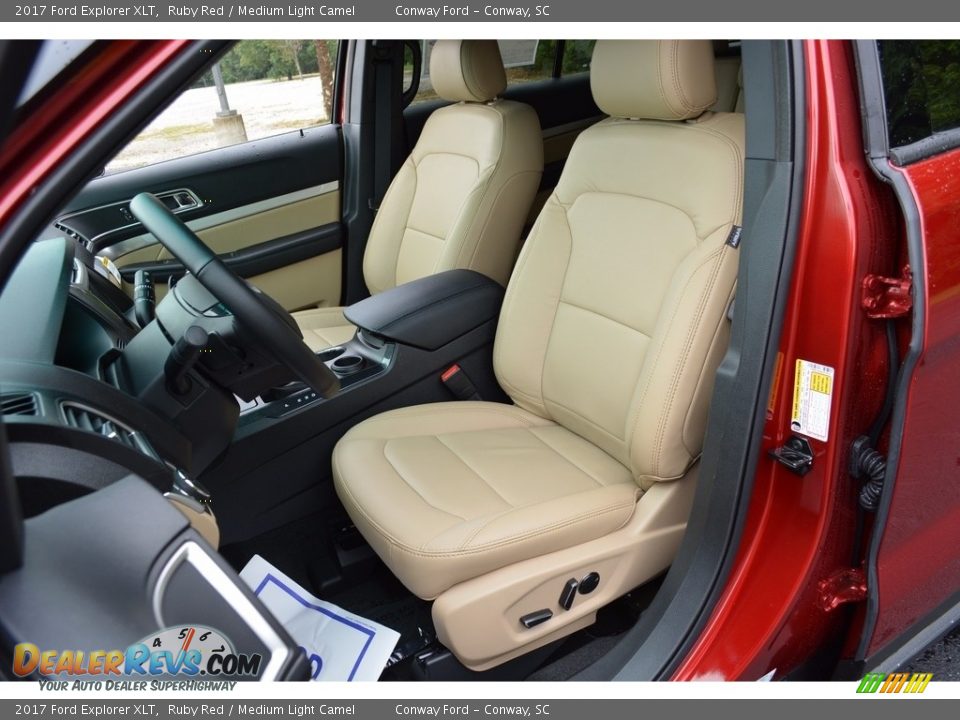 2017 Ford Explorer XLT Ruby Red / Medium Light Camel Photo #23