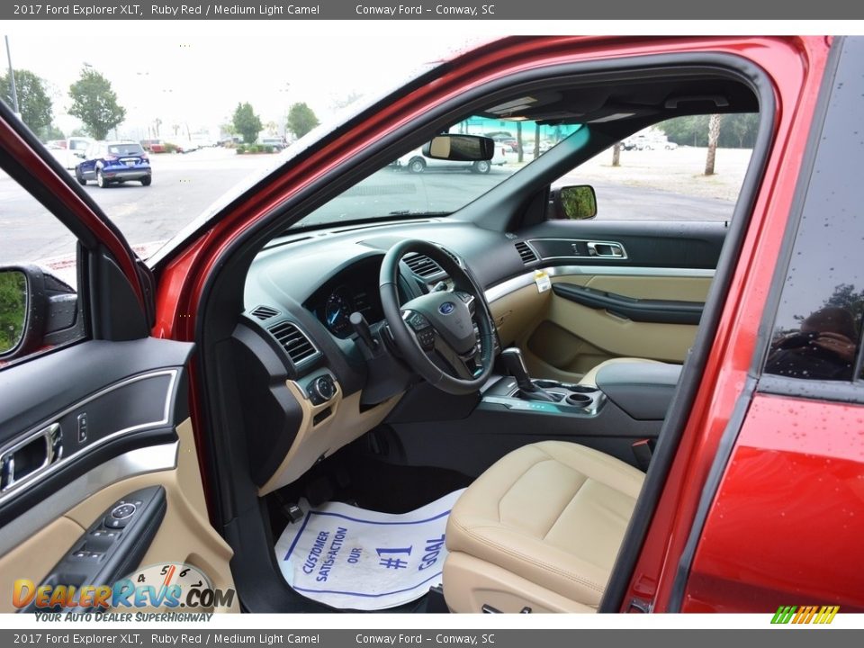 2017 Ford Explorer XLT Ruby Red / Medium Light Camel Photo #24
