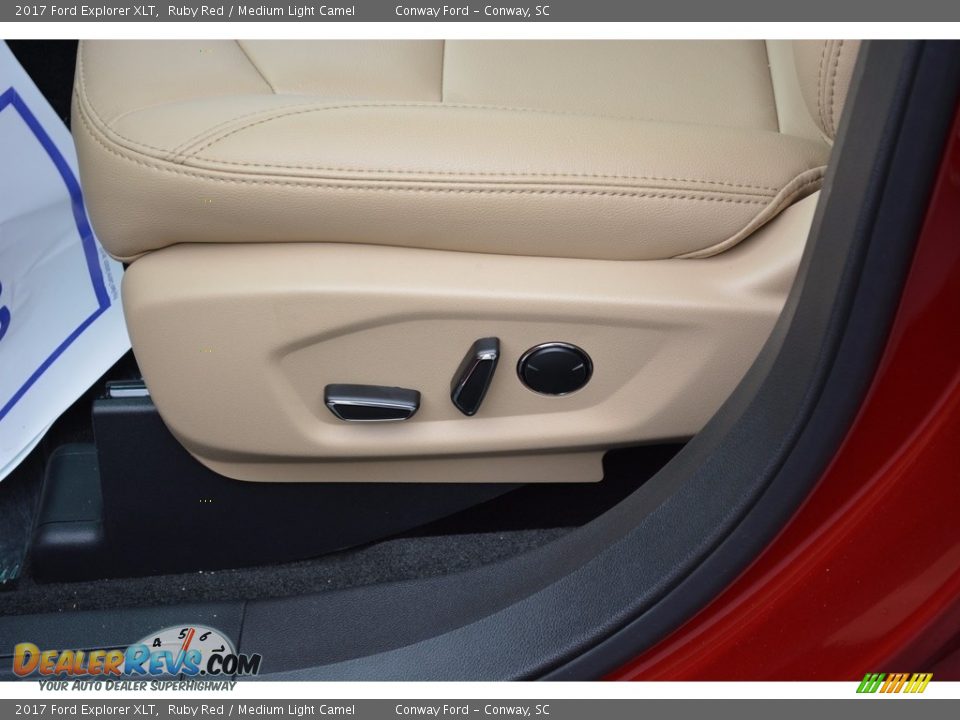 2017 Ford Explorer XLT Ruby Red / Medium Light Camel Photo #25