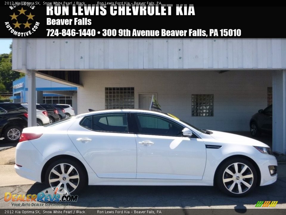 2012 Kia Optima SX Snow White Pearl / Black Photo #1