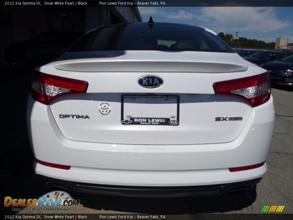2012 Kia Optima SX Snow White Pearl / Black Photo #3