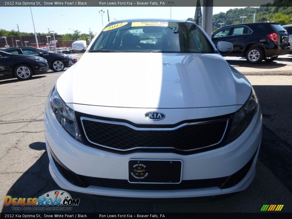 2012 Kia Optima SX Snow White Pearl / Black Photo #7