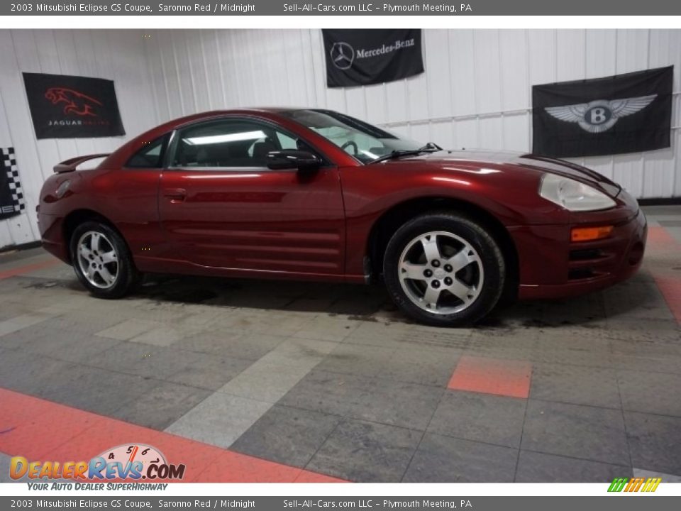 2003 Mitsubishi Eclipse GS Coupe Saronno Red / Midnight Photo #6