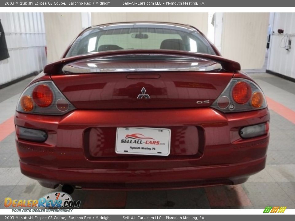 2003 Mitsubishi Eclipse GS Coupe Saronno Red / Midnight Photo #9