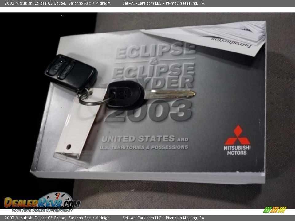 2003 Mitsubishi Eclipse GS Coupe Saronno Red / Midnight Photo #36