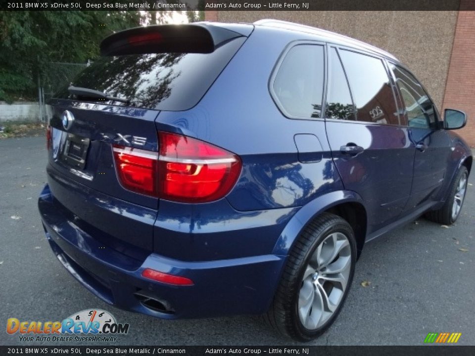 2011 BMW X5 xDrive 50i Deep Sea Blue Metallic / Cinnamon Photo #4