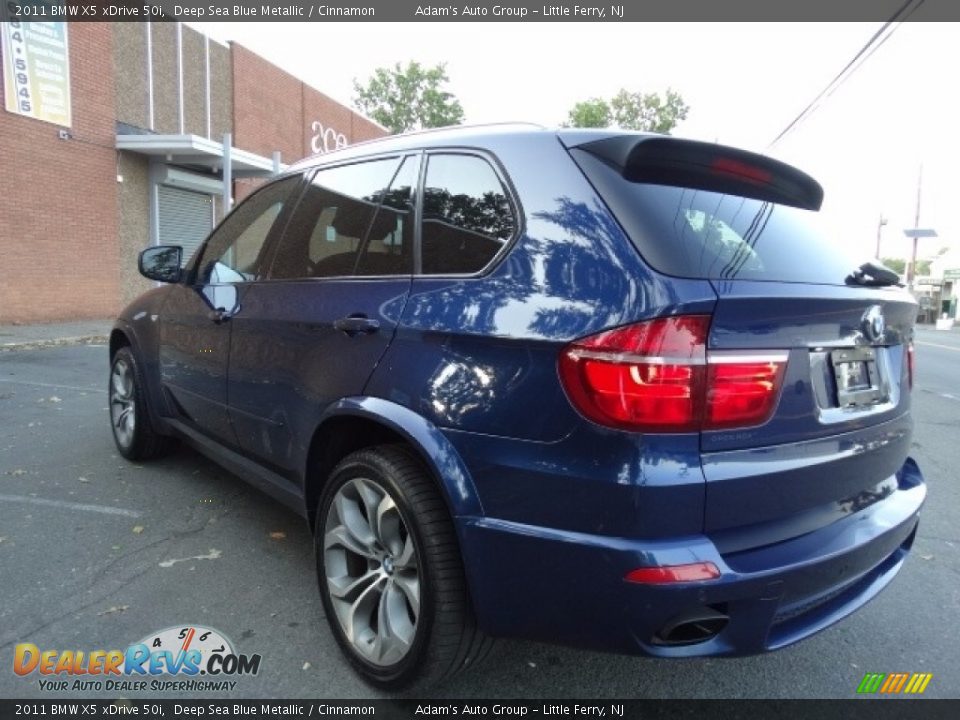 2011 BMW X5 xDrive 50i Deep Sea Blue Metallic / Cinnamon Photo #6