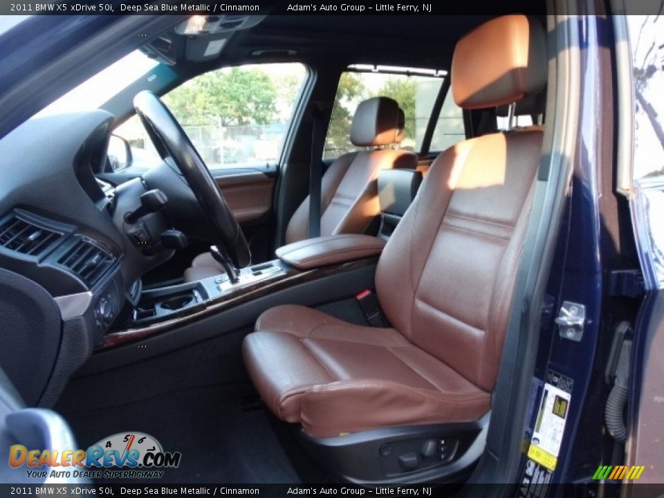 2011 BMW X5 xDrive 50i Deep Sea Blue Metallic / Cinnamon Photo #9