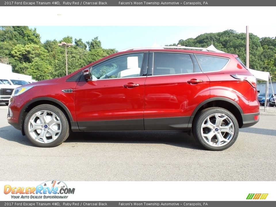 2017 Ford Escape Titanium 4WD Ruby Red / Charcoal Black Photo #1