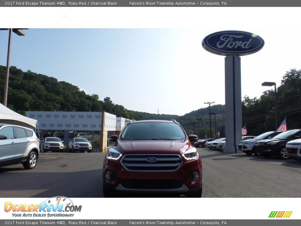 2017 Ford Escape Titanium 4WD Ruby Red / Charcoal Black Photo #2