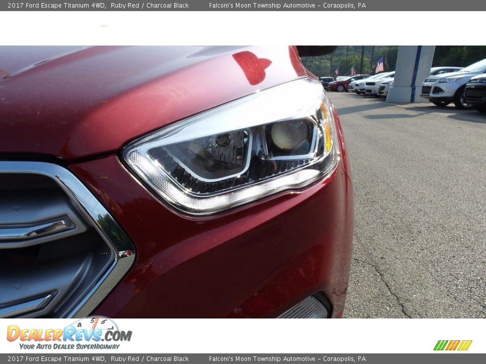 2017 Ford Escape Titanium 4WD Ruby Red / Charcoal Black Photo #4