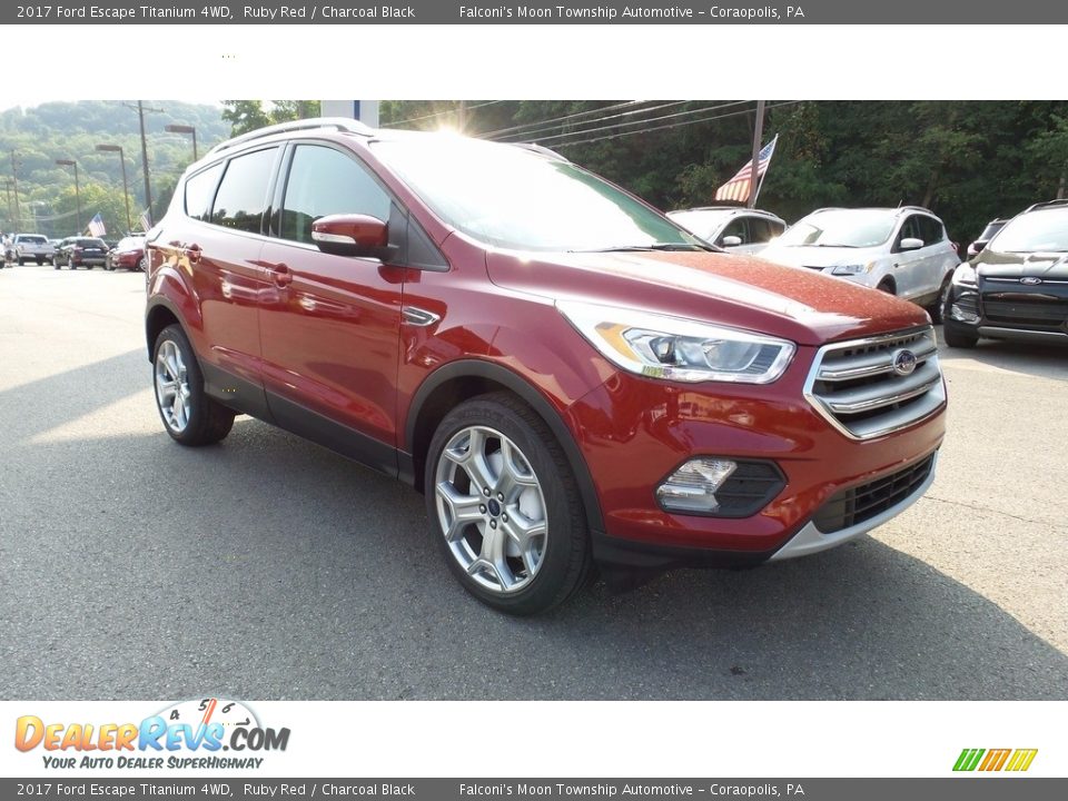 2017 Ford Escape Titanium 4WD Ruby Red / Charcoal Black Photo #5