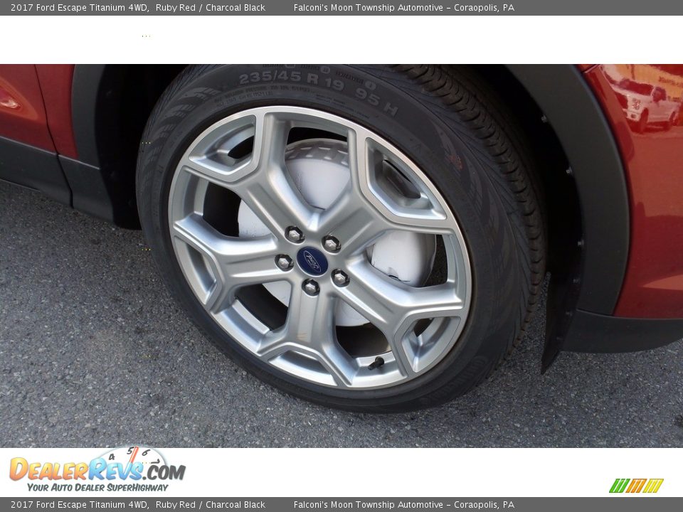 2017 Ford Escape Titanium 4WD Ruby Red / Charcoal Black Photo #6