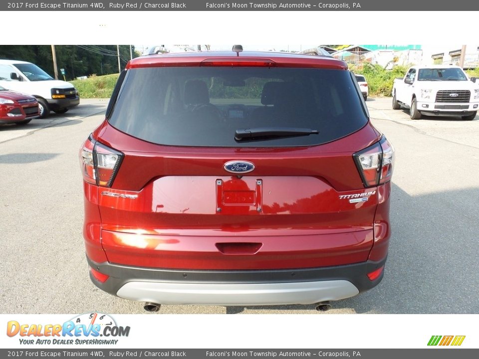 2017 Ford Escape Titanium 4WD Ruby Red / Charcoal Black Photo #8