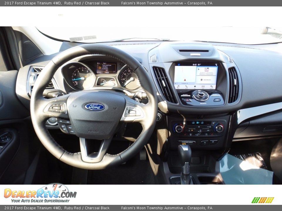 2017 Ford Escape Titanium 4WD Ruby Red / Charcoal Black Photo #11