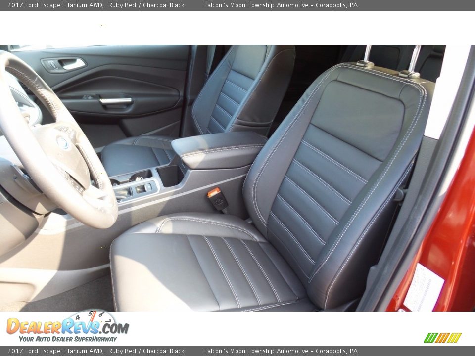 2017 Ford Escape Titanium 4WD Ruby Red / Charcoal Black Photo #12