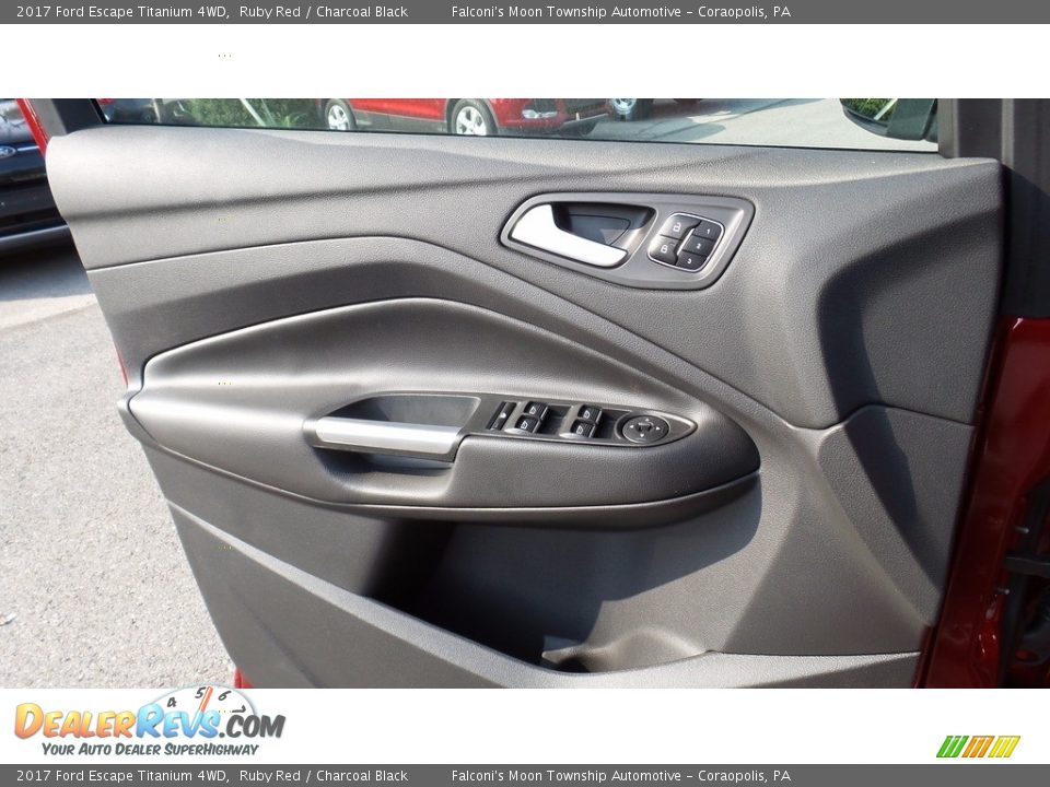 2017 Ford Escape Titanium 4WD Ruby Red / Charcoal Black Photo #13