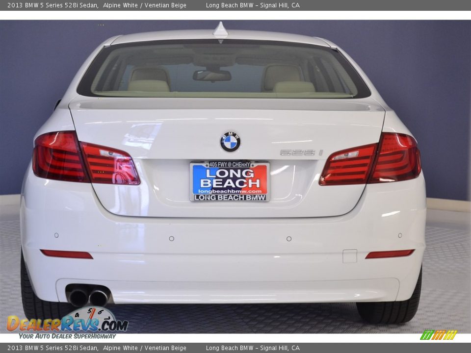 2013 BMW 5 Series 528i Sedan Alpine White / Venetian Beige Photo #6