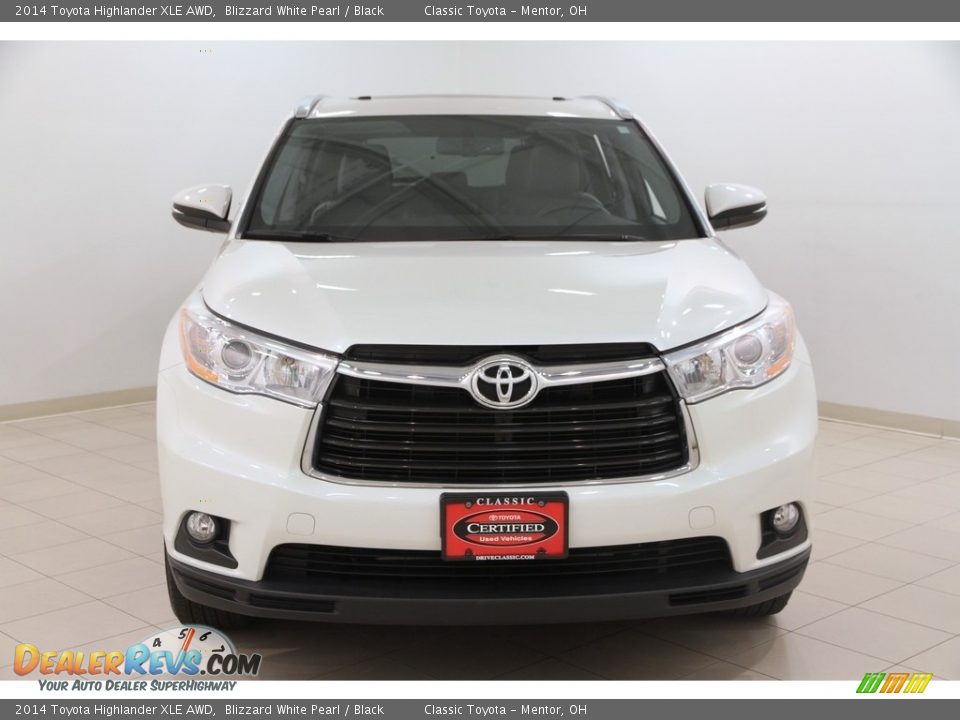 2014 Toyota Highlander XLE AWD Blizzard White Pearl / Black Photo #2