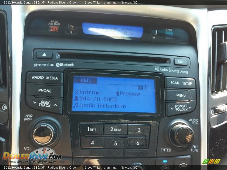 2012 Hyundai Sonata SE 2.0T Radiant Silver / Gray Photo #18