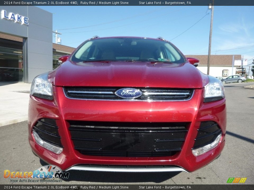 2014 Ford Escape Titanium 2.0L EcoBoost 4WD Ruby Red / Medium Light Stone Photo #2