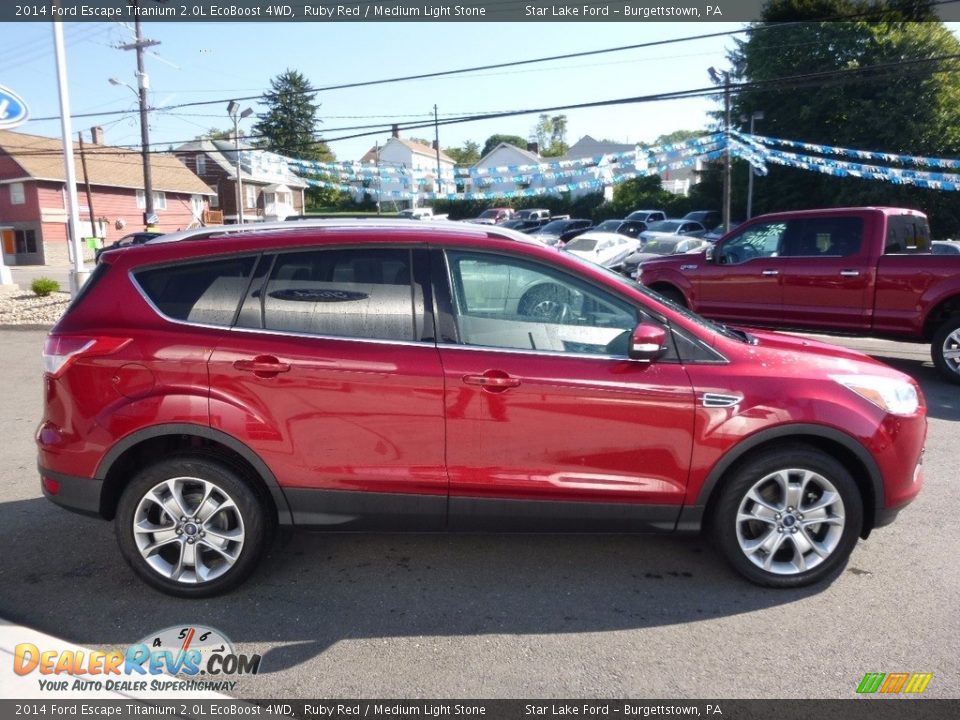 2014 Ford Escape Titanium 2.0L EcoBoost 4WD Ruby Red / Medium Light Stone Photo #4